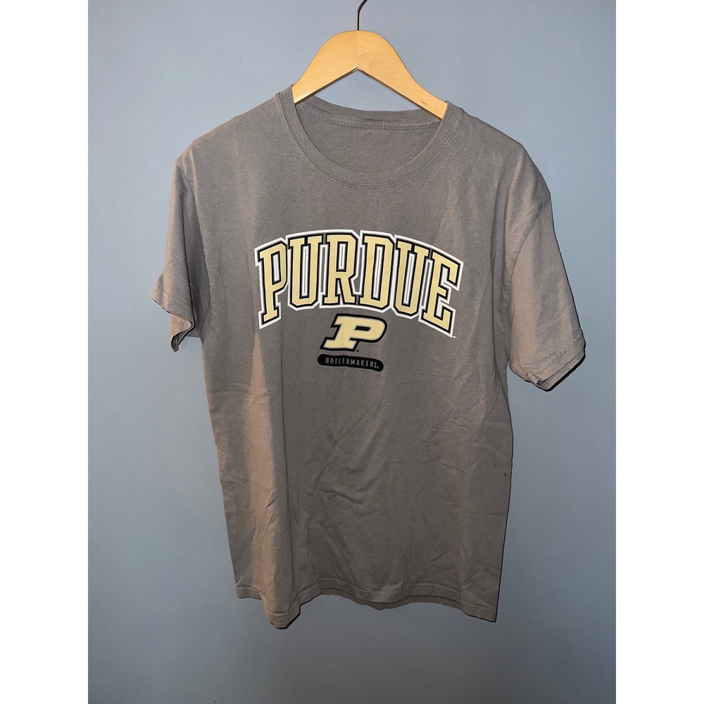 Purdue University Boilermakers Gray Graphic T-Shirt NCAA Collegiate Mens Medium